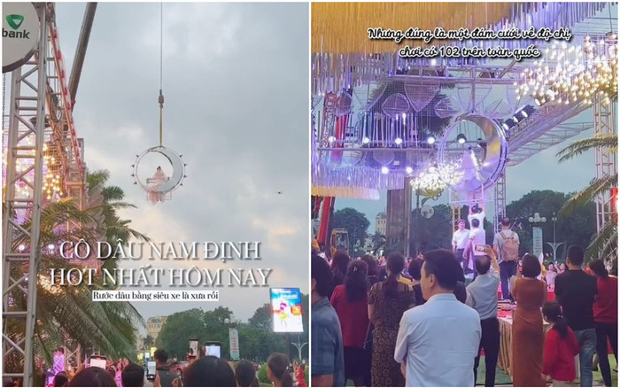 Quên dàn siêu xe 'khủng' đi, ra mà xem cô dâu hóa Hằng Nga giáng xuống lễ đường đây này Ảnh 2