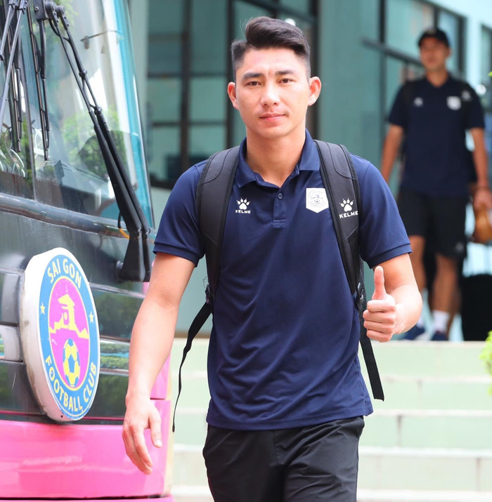 Các cầu thủ Sài Gòn FC đã có mặt ở Nam Định. Ảnh: SGFC