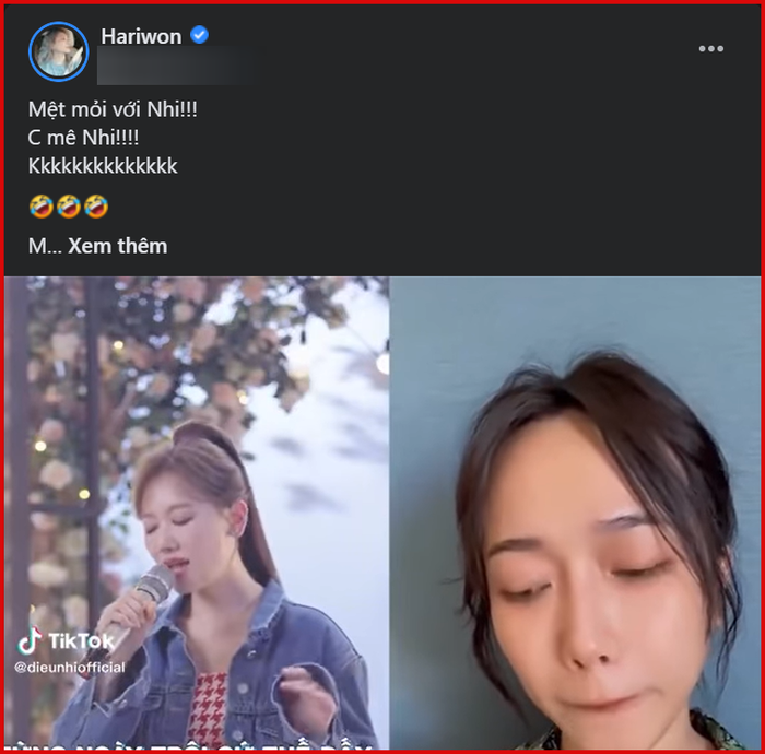 Hari Won 'than mệt'