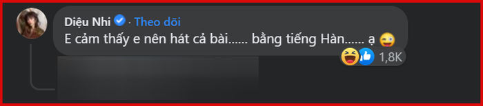 Và đây là phản ứng của Diệu Nhi 
