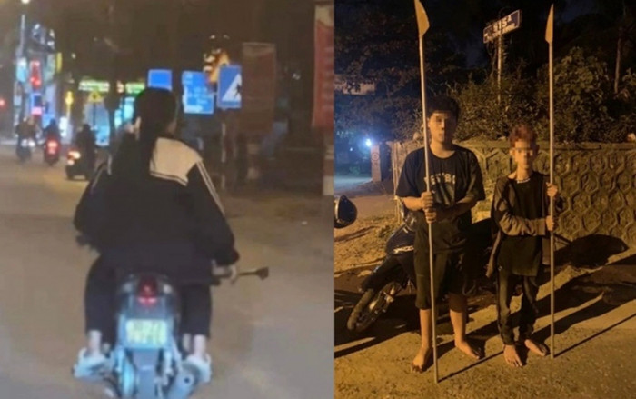 Thiếu nữ vác dao phóng lợn đi đánh nhau, chưa kịp gặp đối thủ thì gặp công an Ảnh 2