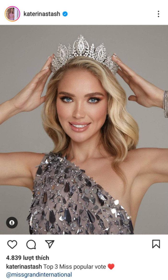 Đại diện của Nga khẳng định cô nằm trong Top 3 người có số phiếu bình chọn cao nhất.