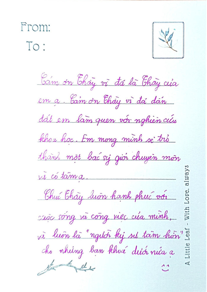 Những lời chúc mà bác sĩ, giảng viên Vũ Quốc Đạt nhận được từ sinh viên. 