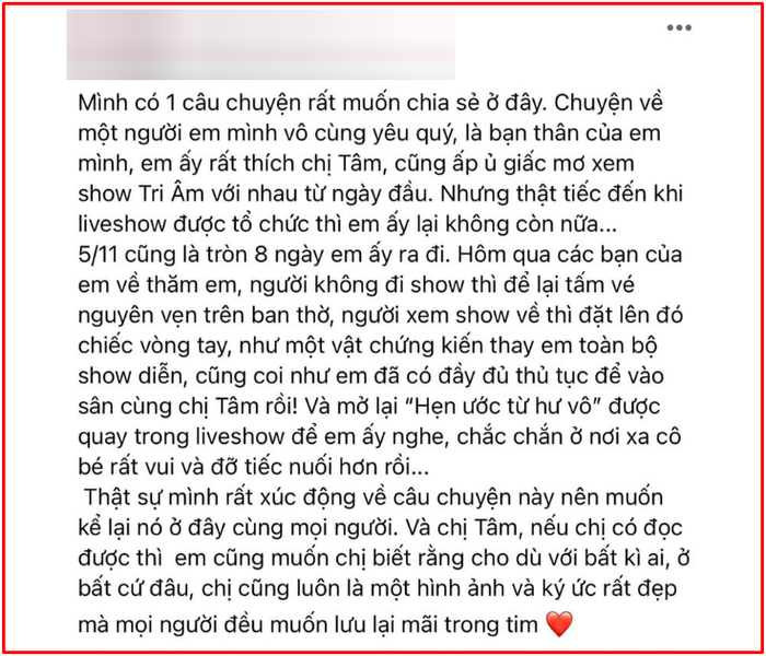 Nói là làm: Mỹ Tâm trực tiếp gửi quà đến fan đã ra đi mãi mãi hậu liveshow Ảnh 3