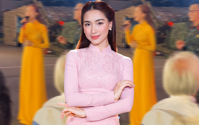 Hòa Minzy nền nả trong tà áo dài, hát Dân ca Quan họ cực ngọt giao lưu cùng chiến sĩ Ảnh 2