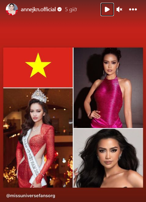 Bà Anne Jakrạutatip đã nhiều lần chia sẻ hình ảnh của Ngọc Châu, cho thấy được sự quan tâm với đại diện Việt Nam.