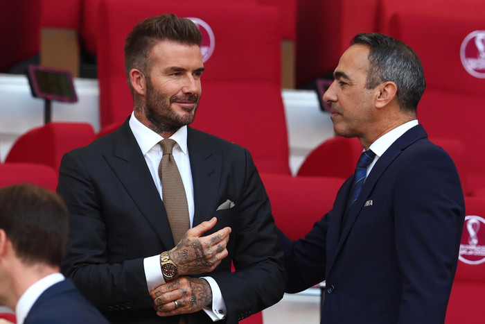 David Beckham dự khán trận ra quân của tuyển Anh gặp Iran ở bảng B World Cup 2022.