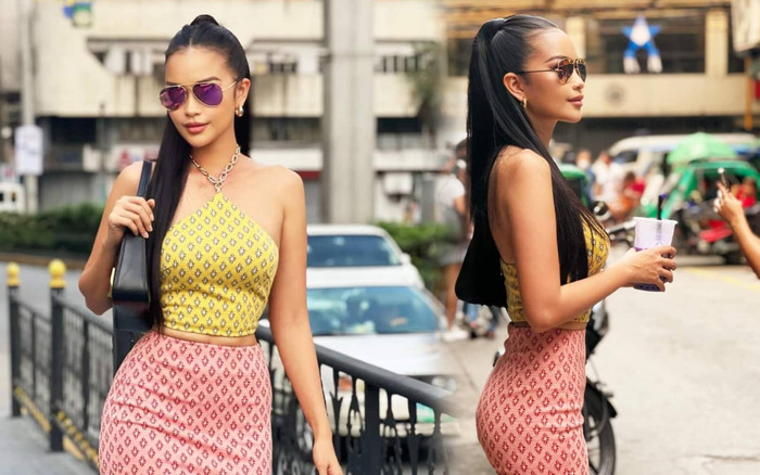 Hoa hậu Ngọc Châu 'mặn như muối Tây Ninh', lên đồ đi dạo thủ đô Philippines với body 'hết nước chấm' Ảnh 2