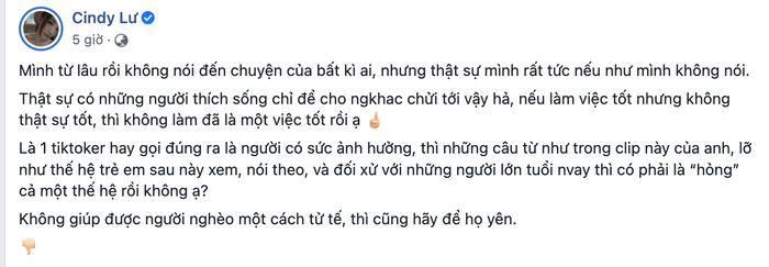 Loạt sao Việt lên tiếng phản đối TikToker xúc phạm người lớn tuổi: Lê Thuý, Cindy Lư, Kim Đào bức xúc Ảnh 3