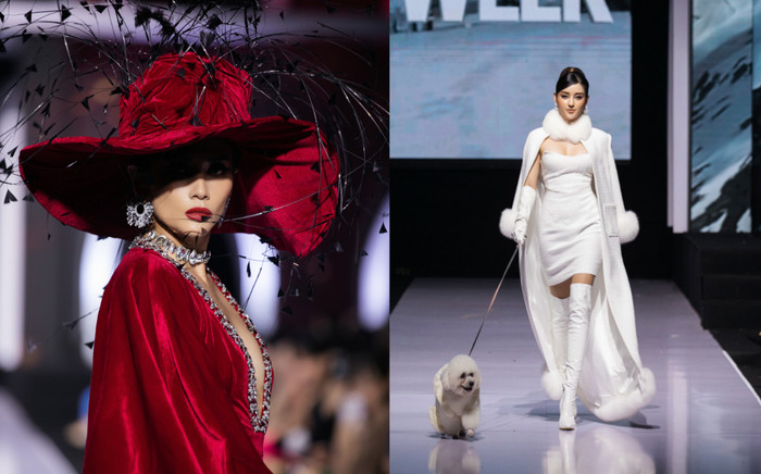 Á hậu Huyền My dẫn cún cưng đi dạo sàn runway, Võ Hoàng Yến catwalk 'thần sầu' Ảnh 2