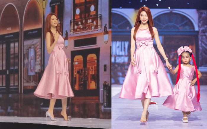 Siêu mẫu Bùi Quỳnh Hoa làm rơi giày khi đi catwalk trong show diễn có Khánh Vân, cách xử lý gây chú ý Ảnh 2