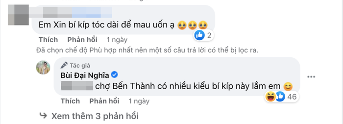 Một số bình luận của cư dân mạng về mái tóc mới của Đại Nghĩa.