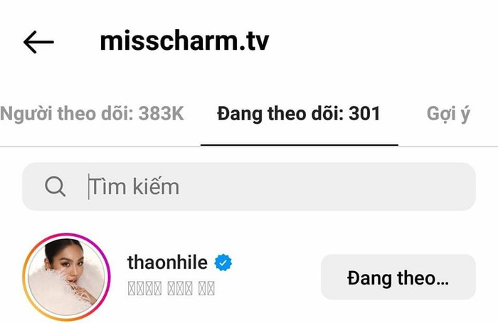 Miss Charm nhấn theo dõi Á hậu Thảo Nhi Lê: Fan 'nơm nớp' lo sợ mất suất Miss Universe 2023 Ảnh 2