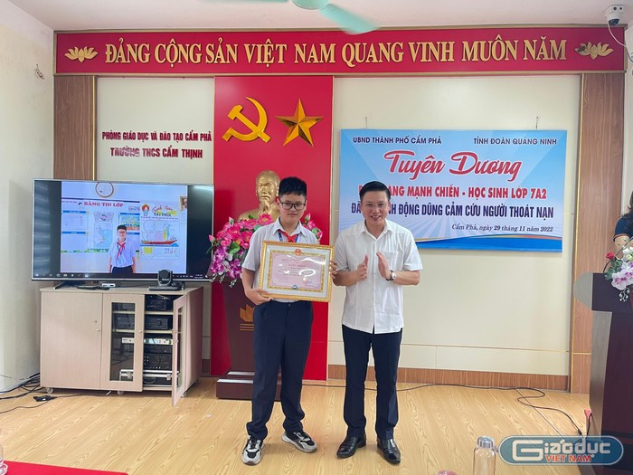 Học trò lớp 7 cứu người trên ray tàu hỏa được Chủ tịch nước gửi thư khen Ảnh 2