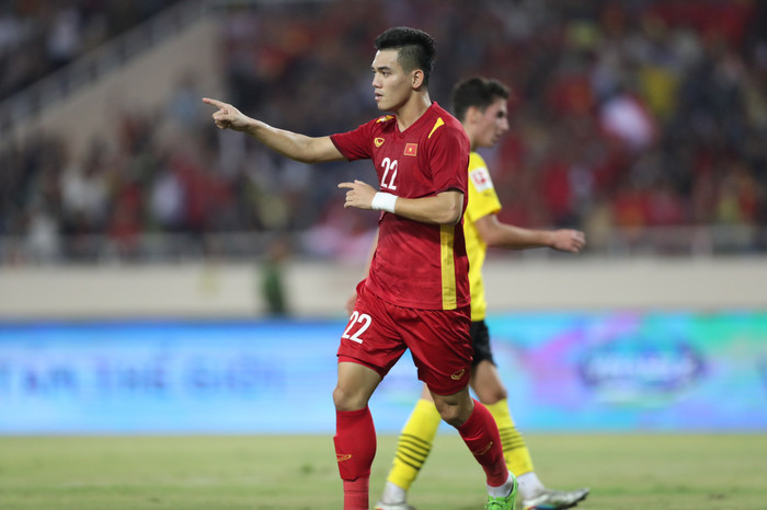  Tiến Linh gỡ hoà 1-1 cho Việt Nam ở phút 36. Ảnh: Anh Đồng