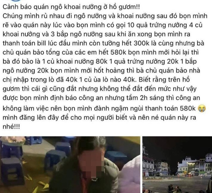 Xôn xao vụ cô gái bị 'chặt chém' 80.000 đồng/1 củ khoai nướng và lời giải thích bất ngờ của chủ quán Ảnh 1