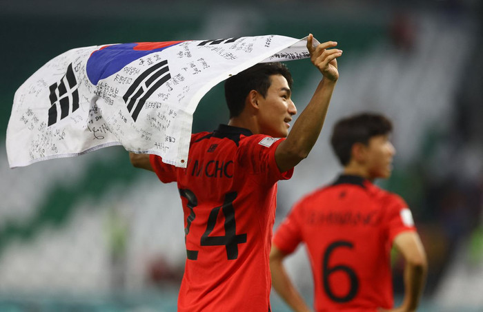 Hàn Quốc đã vào vòng 16 đội theo cách khó tin khi đánh bại Bồ Đào Nha 2-1. Ảnh: Reuster