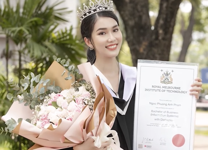 Phương Anh tung clip giới thiệu tại Miss International: 'Bắn' ngoại ngữ ầm ầm, xấp thành tích lóa mắt Ảnh 3