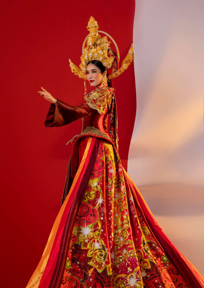 'Hoa trạng nguyên' của Phương Anh lộ diện, fan gật đầu lia lịa: Trao giải Best National Costume liền đi Ảnh 2