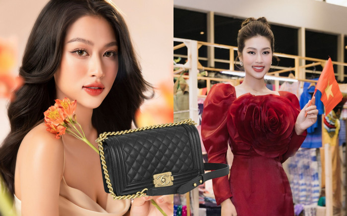 'Hoa hậu nghèo khó' Thiên Ân xách túi hiệu hơn 150 triệu đi công tác Ảnh 2