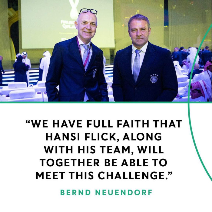 Hansi Flick được tiếp tục tin tưởng dẫn dắt tuyển Đức.