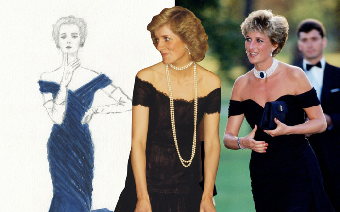 Hé lộ bản phác thảo những chiếc đầm hở vai 'hờ hững' của Công nương Diana Ảnh 2