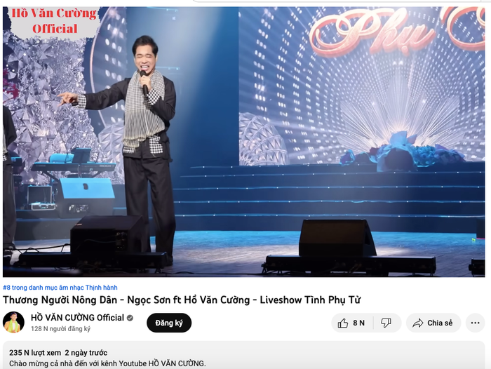  Màn song ca của Hồ Văn Cường với danh ca Ngọc Sơn bất ngờ lọt top trending YouTube.