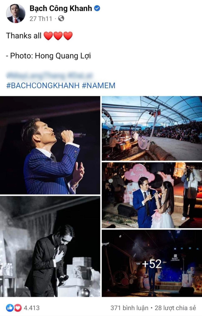 Trước đó, nam ca sĩ từng không ngại ngần đăng tải hình ảnh chụp cùng Nam Em lên trang cá nhân