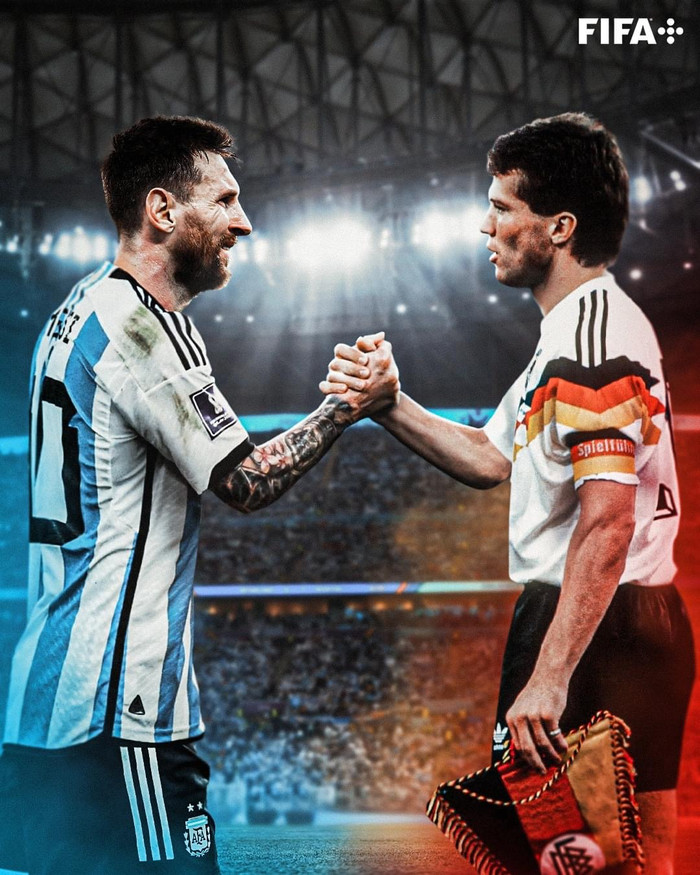 Messi cân bằng kỷ lục của Lothar Matthaus về số lần ra sân ở World Cup: 25 trận. Messi sẽ phá kỷ lục khi ra sân ở trận chung kết.