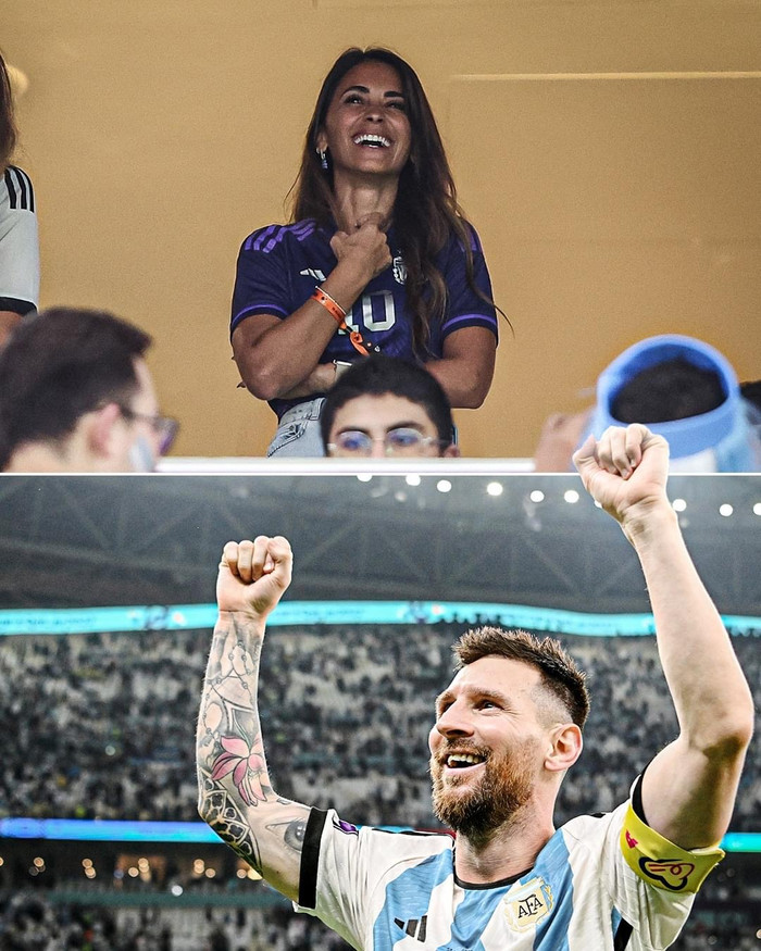 Trong khoảnh khắc được cả thế giới sùng bái, Messi vẫn nói về vợ và các con.