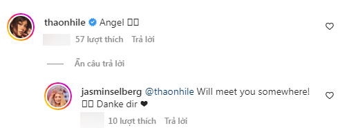 Á hậu 1 Hoàn vũ Việt Nam 2022 cũng chăm chỉ tương tác trên bài đăng của nàng hậu 'búp bê'.