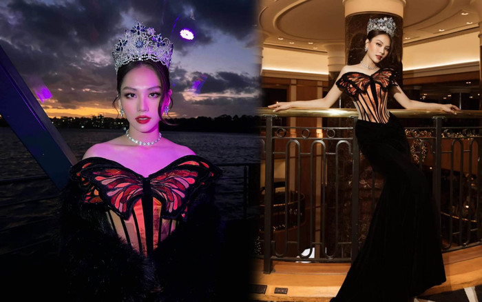 Hoa hậu Mai Phương hóa nàng bướm đêm quyến rũ, 'một mình một cõi' toả sáng bên trời Úc Ảnh 2