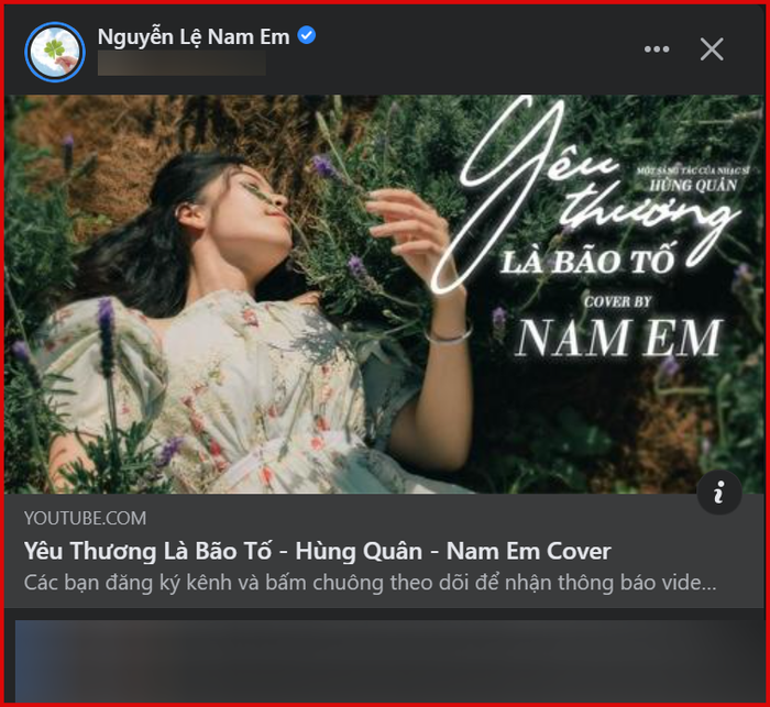 Việc chia sẻ ca khúc cover nhưng chẳng có một chú thích nào đính kèm khiến cộng đồng mạng không ngừng nghi vấn Nam Em đang ẩn ý một chuyện nào đó giữa ồn ào gần đây. 