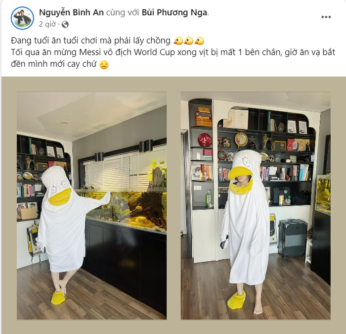 Chia sẻ hài hước của nam diễn viên về bà xã Phương Nga. 