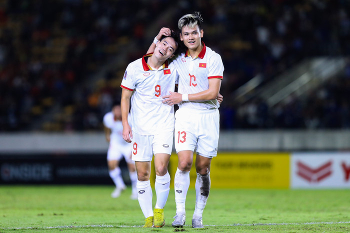 Việt Nam thắng Lào 6-0 trong trận ra quân ở AFF Cup 2022. Ảnh: Minh Dân