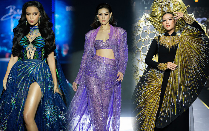 Đoàn Thiên Ân - Ngọc Châu làm vedette tại Brave Heart Fashion Show 2022 của Hoa hậu Khánh Vân Ảnh 2