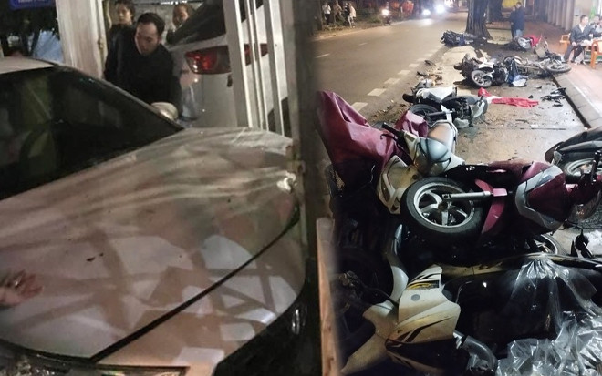 Tài xế ô tô tông liên hoàn 8 xe máy vẫn không hay biết Ảnh 2