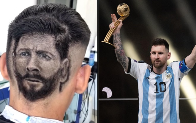 Fan 'cuồng' Messi cạo đầu theo hình thần tượng Ảnh 2