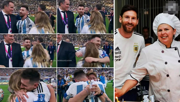 Messi nổi cáu 'thánh rắc muối' gây rắc rối nhưng cười tươi ôm một nữ đầu bếp giản dị Ảnh 1