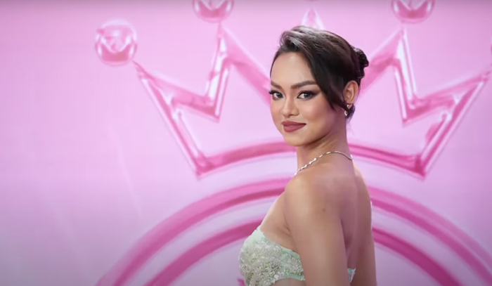 Á hậu 4 Miss Grand Vietnam 2022 - Mai Ngô diện tông xanh khác biệt tại sự kiện. 