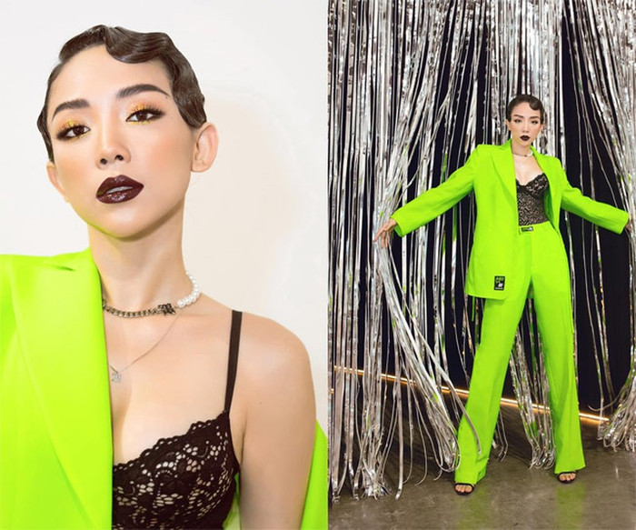 Ca sĩ Tóc Tiên cũng là một trong những 'tín đồ' hiếm hoi của showbiz Việt mê mẩn style Inside Out. Cô thường xuyên xuất hiện với những bộ cánh đẹp nhức mắt, khoe trọn vóc dáng đáng mơ ước của bao chị em
