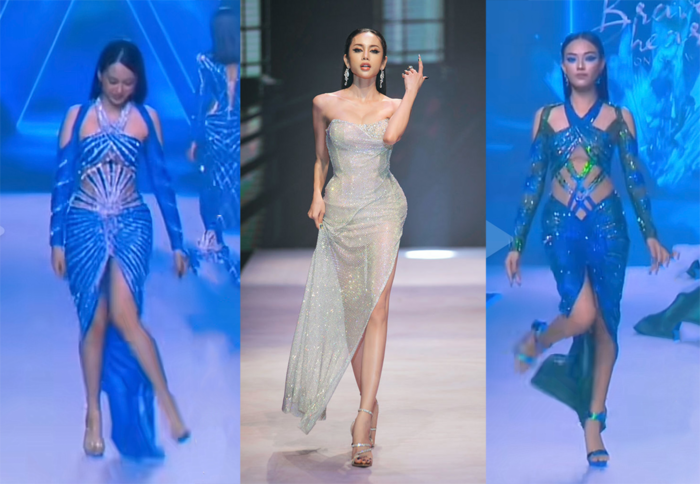 Lương Mỹ Kỳ và cú xách đầm 'đi vào lòng đất'
