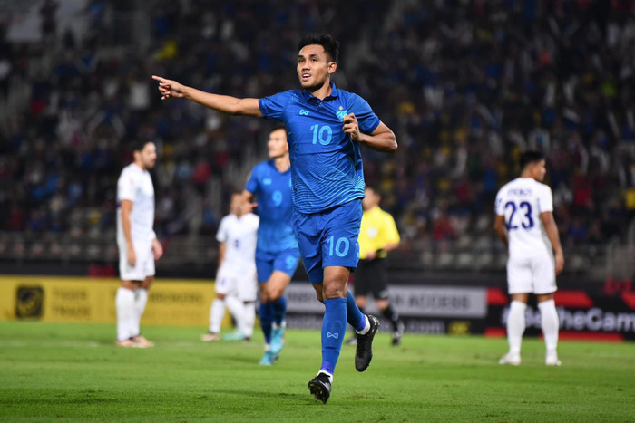 Ngay phút thứ 3, Dangda đã ghi bàn mở tỷ số cho Thái Lan trước Philippines.