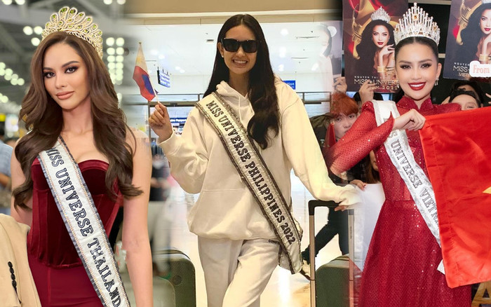 Các mỹ nhân Châu Á 'xuất quân' đến Miss Universe: Philippines không ai tiễn, Thái - Việt náo loạn sân bay Ảnh 2