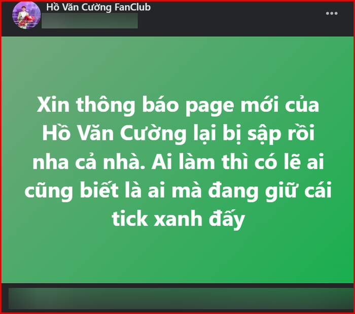 Hậu bị 'đánh sập' fanpage, Hồ Văn Cường tiếp tục gặp 'biến' Ảnh 2