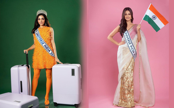 'Soi' trang phục sân bay của Miss Universe India 2022: Thua xa đương kim Hoa hậu Harnaaz Sandhu Ảnh 2
