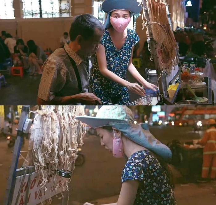 Người đẹp dường như không để ý đến ngoại hình bản thân mà chỉ tập trung vào công việc từ thiện.
