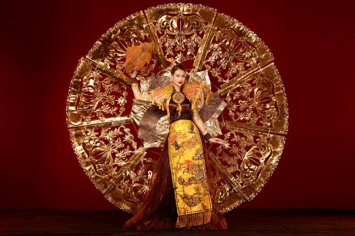 National Costume của hoa hậu Việt đi thi quốc tế 2022: Trúc Chỉ - Chiếu Cà Mau ghi điểm trọn vẹn Ảnh 5