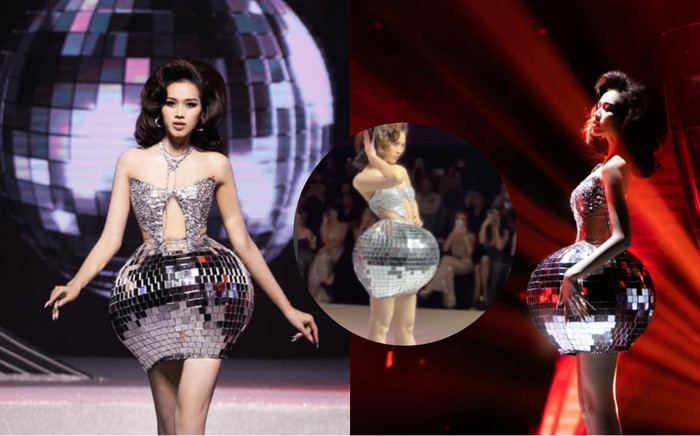 Đỗ Thị Hà 'quậy đục nước' trên sàn diễn dù đầu gối đang phải băng bó Ảnh 2