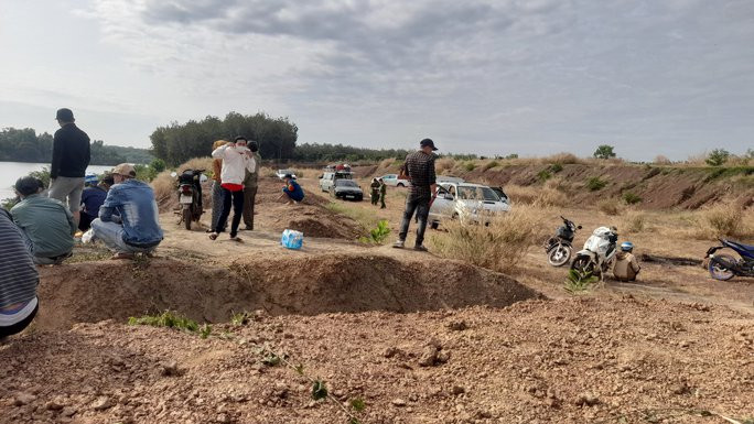 Hiện trường vụ đuối nước. (Ảnh: Người Lao Động)